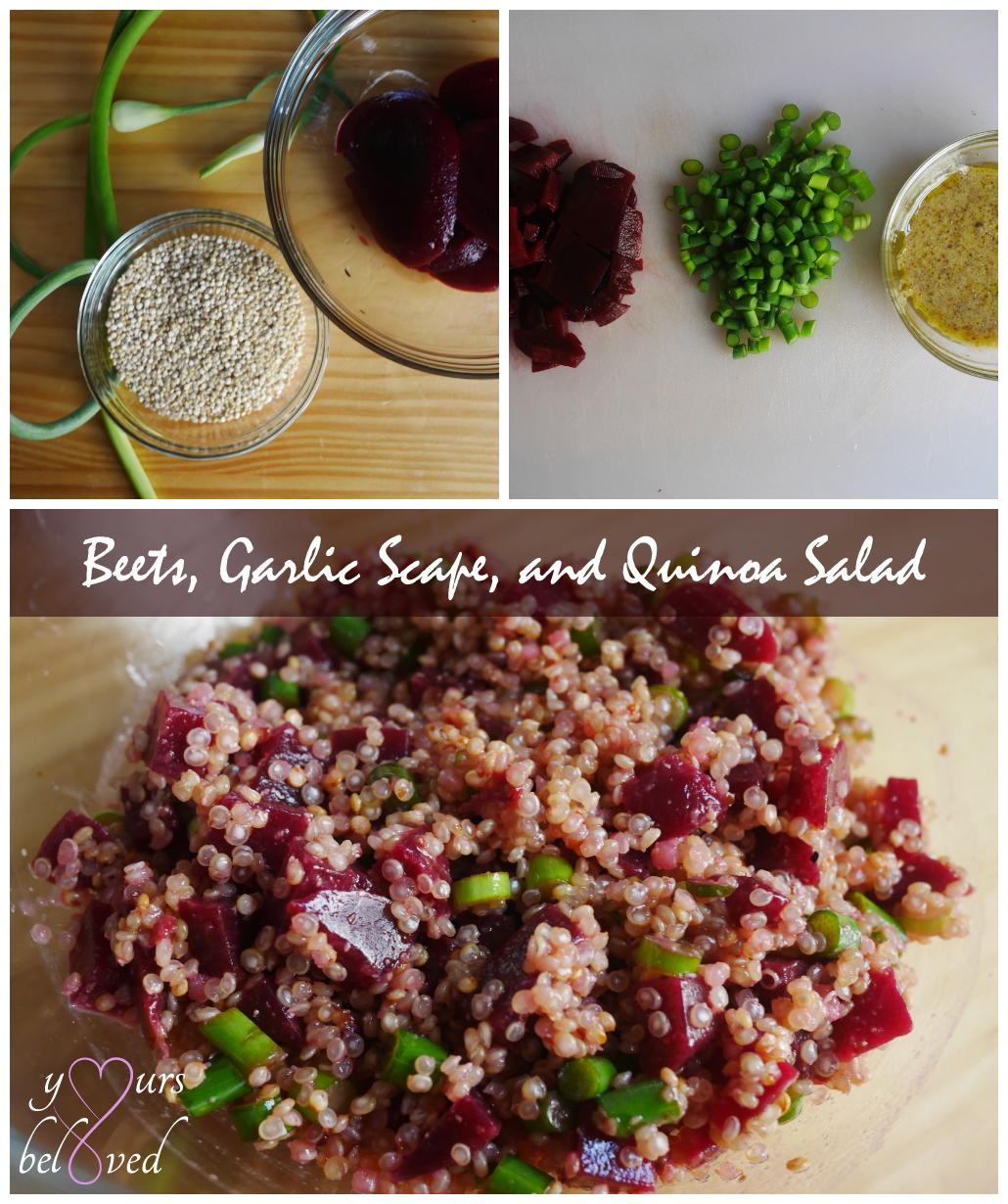 Day 29: Beets, Garlic Scape, and Quinoa Salad